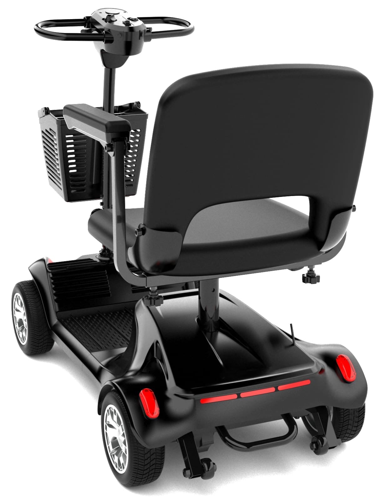 Foldable 4-Wheel Electric Mobility Scooter – 250W, Detachable Seat Shock Absorbing - BAS Kuwait Bab Al Saif