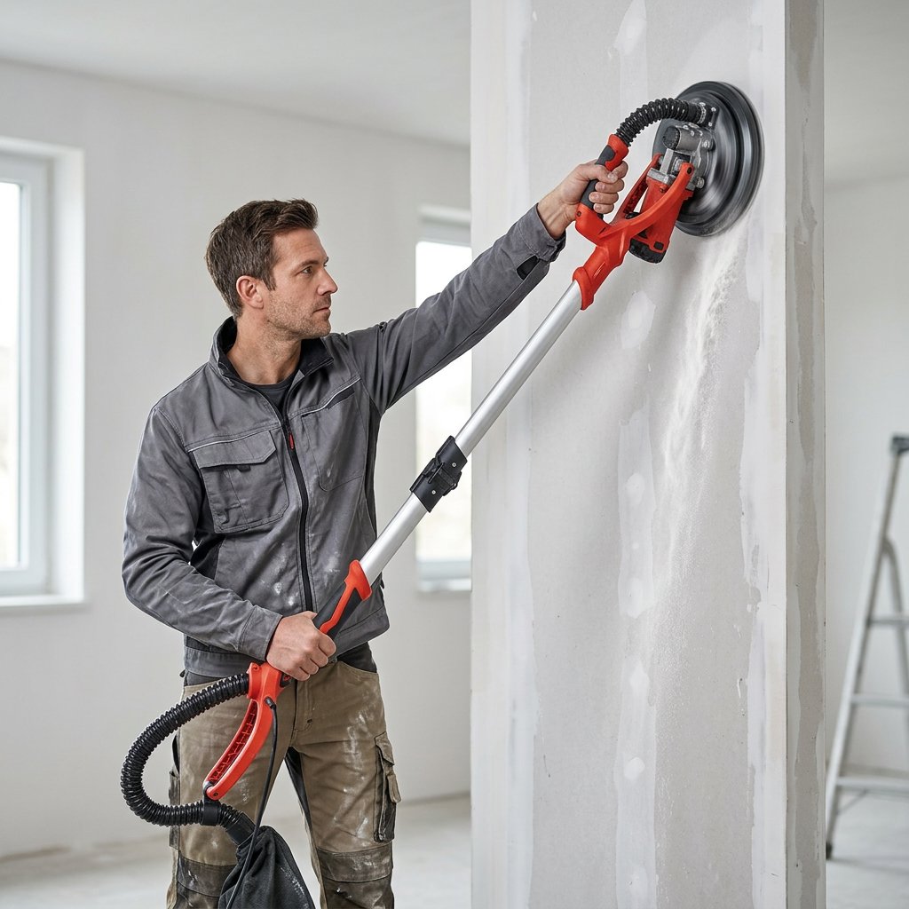 Foldable Drywall Sander Electric 850W | Handheld Self-Suction Floor & Wall Sander – BAS Kuwait Bab Al Saif