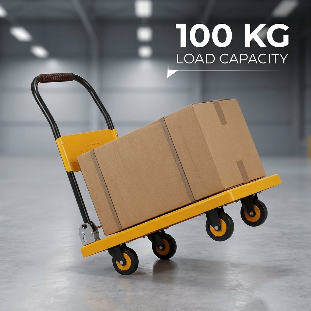 Foldable Hand Trolley 100 Kg / platform Hand Truck Dingqi Brand - BAS Kuwait Bab Al Saif