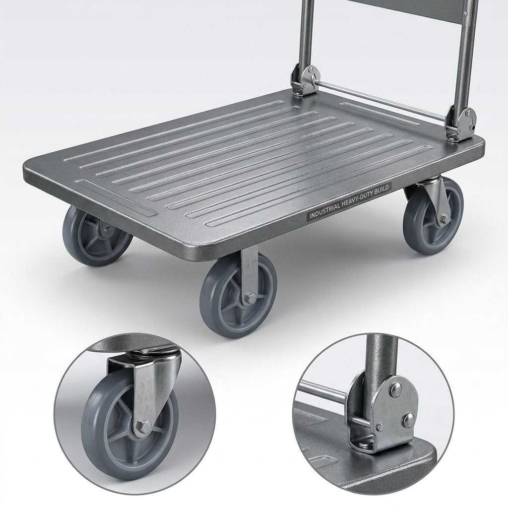 Foldable Hand Trolley 1000 Kg / 110 x65cm platform Hand Truck - BAS Kuwait Bab Al Saif