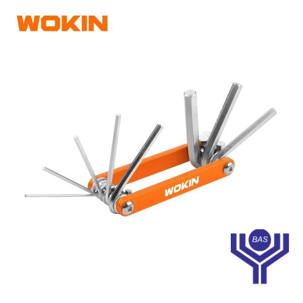 Folding Allen Key / Hex Key Set ( 8PCS ) Wokin Brand - BAS Kuwait Bab Al Saif Standard Standard