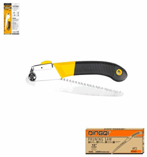 Folding Pruning Saw With Card 10" DINGQI BRAND - BAS Kuwait Bab Al Saif Standard Standard