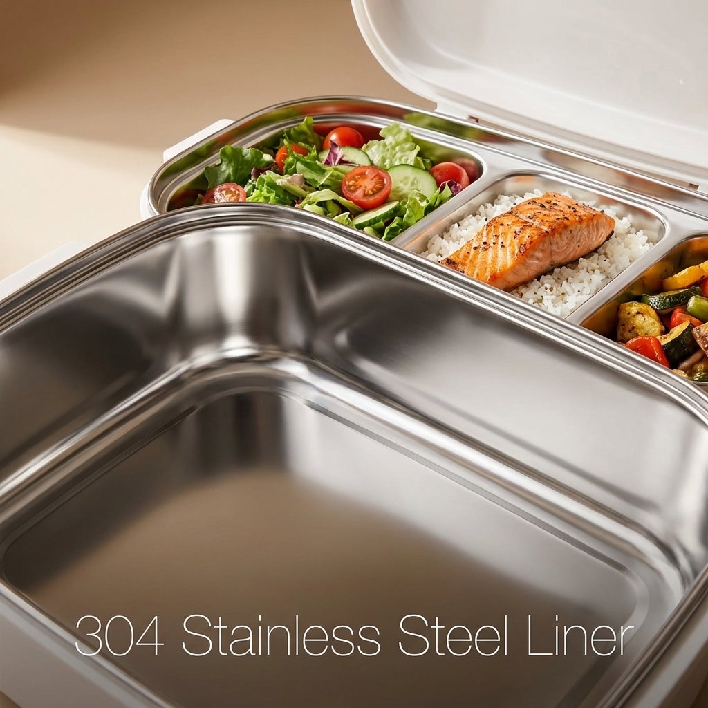 Food Warmer Car Portable Electric Heating Lunch Box for office / car (AC/DC) - BAS Kuwait Bab Al Saif