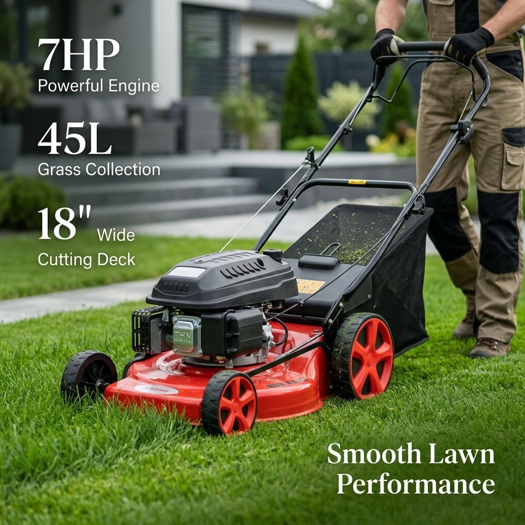 Gasoline Lawn Mower 18" 7HP - BAS Kuwait Bab Al Saif