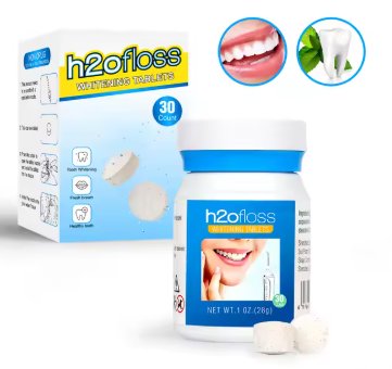 H20Floss Oral care Teeth Whitening Tablets - BAS Kuwait Bab Al Saif White Standard PC