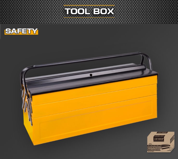 Heavy Duty Iron Tool Storage Box With 3 Layers DINGQI BRAND - BAS Kuwait Bab Al Saif Standard Standard