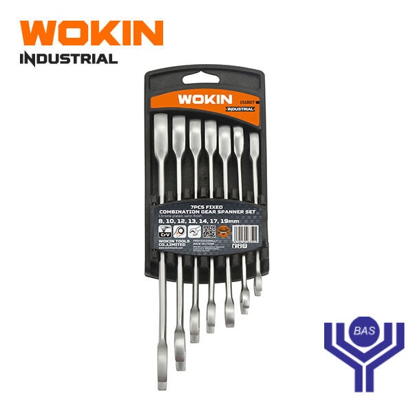 Industrial Fixed head combination Ratchet spanner ( 7PCS )Wokin Brand - BAS Kuwait Bab Al Saif Standard Standard