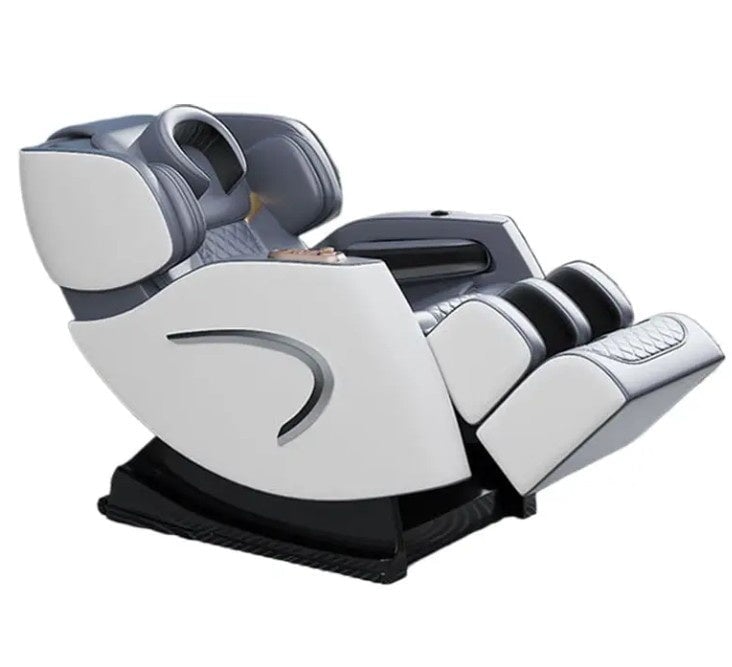 Luxury Full Body Massage Chair 5D Zero Gravity Therapy Full Body Recliner - BAS Kuwait Bab Al Saif White Standard