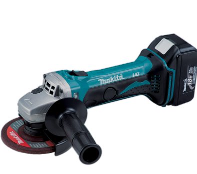 Makita Cordless Angle grinder 4.5" 18v with 2 batteries DGA452RTJ - BAS Kuwait Bab Al Saif Blue 4.5"