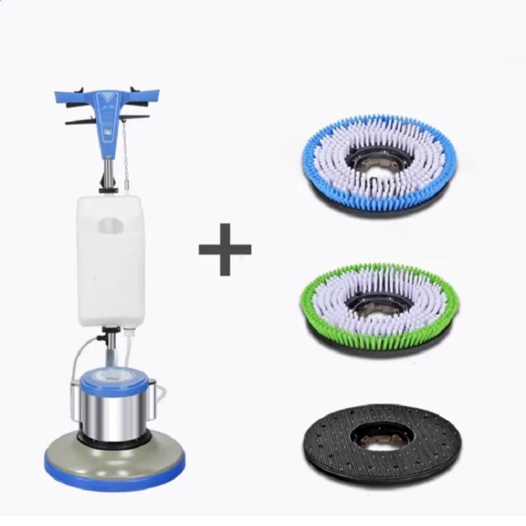 Multi-Function Floor Cleaning scrubbing & Polishing machine With 3 Brushes | Carpet cleaning machine I Cleaner Vacuum 1200W - BAS Kuwait Bab Al Saif Blue Standard