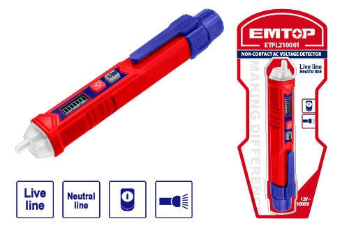 Non-Contact AC Voltage Electricity Detector EMTOP BRAND - BAS Kuwait Bab Al Saif Standard Standard