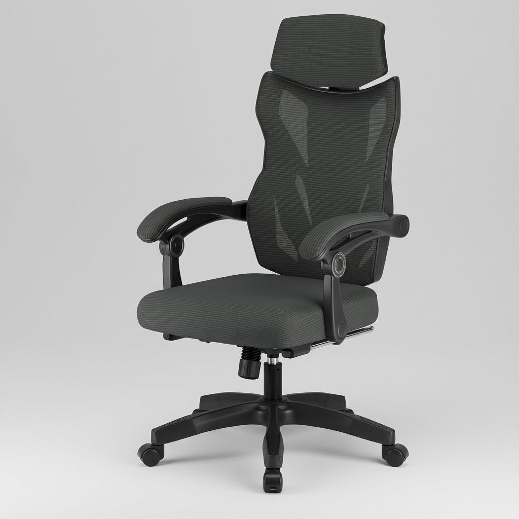 Office Chair Modern Nylon Base Adjustable Reclining Height Adjustable - BAS Kuwait Bab Al Saif