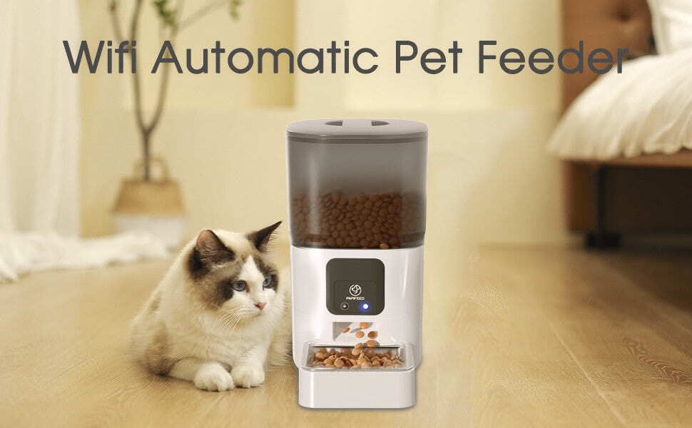 PAPIFEED Automatic Smart Remote Food Dispenser Feeder 3L For Pets Cats And Dogs - BAS Kuwait Bab Al Saif