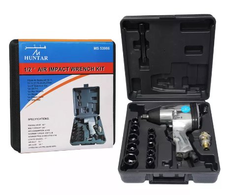 Pneumatic / Air Impact Wrench 1/2" set (17pc) - BAS Kuwait Bab Al Saif Grey 1/2"
