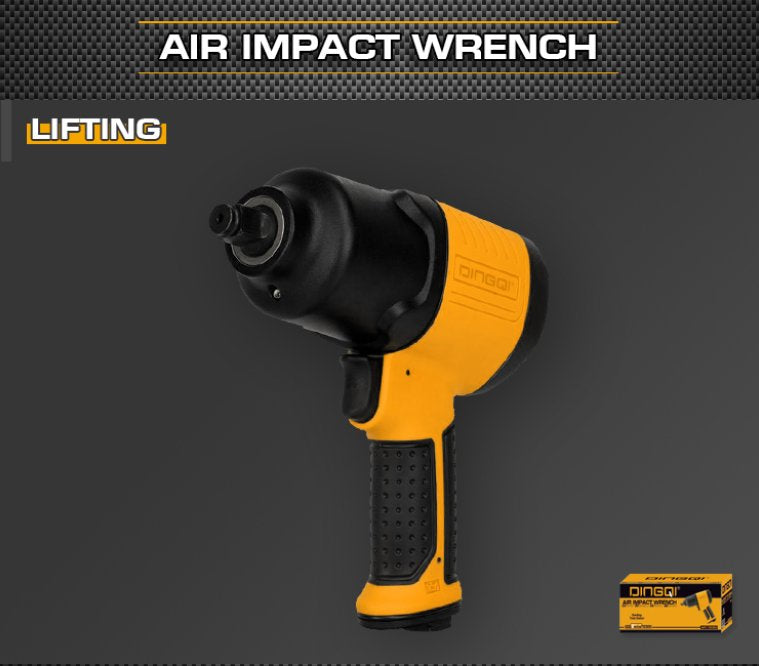 Pneumatic Air Impact Wrench 7500RPM DINGQI BRAND - BAS Kuwait Bab Al Saif Yellow Standard