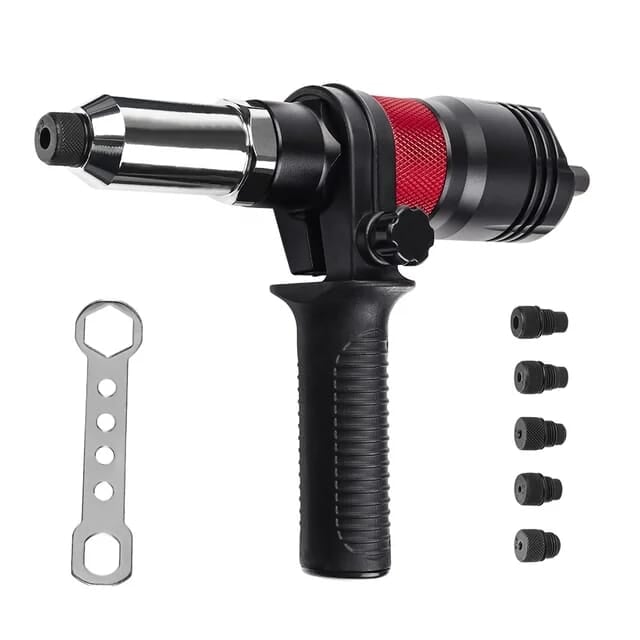 Professional Riveter Gun Drill Adapter Kit 2.4 to 6.4mm - BAS Kuwait Bab Al Saif Standard Standard
