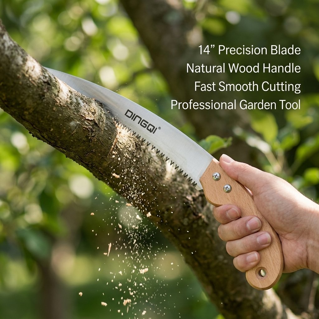 Pruning Saw With Wood Handle 14" Dingqi brand - BAS kuwait Bab Al Saif