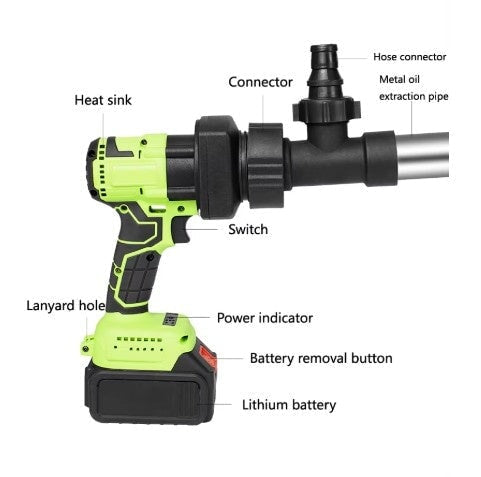 Rechargeable Lithium Oil Pump Diesel Barrel Pump - 800W High-Power Portable Electric Fuel Pump – BAS Kuwait Bab Al Saif