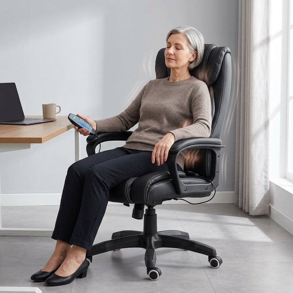 Reclining Office Chair with 7 points Massage function - BAS Kuwait Bab Al Saif