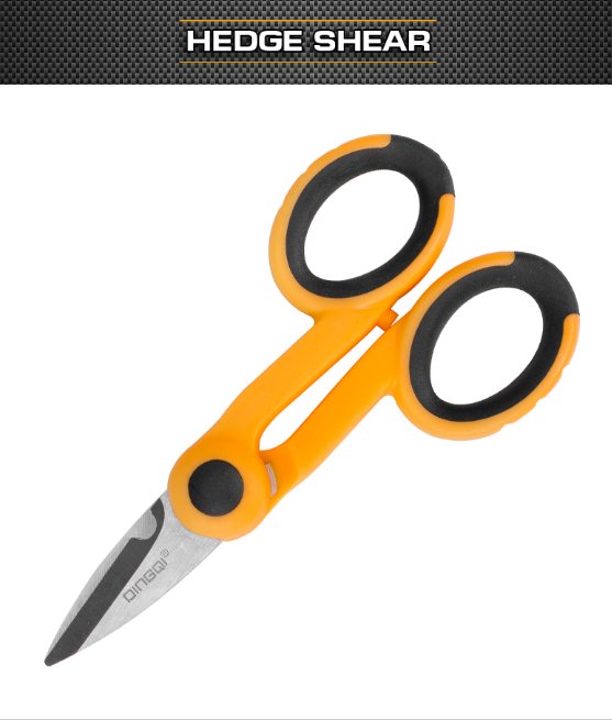 Scissor with TPR Handle for Electrician 6" DINGQI BRAND - BAS Kuwait Bab Al Saif Standard Standard