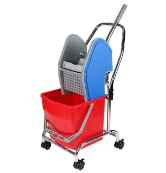 Single Bucket Cleaning Trolley - BAS Kuwait Bab Al Saif Red 30L