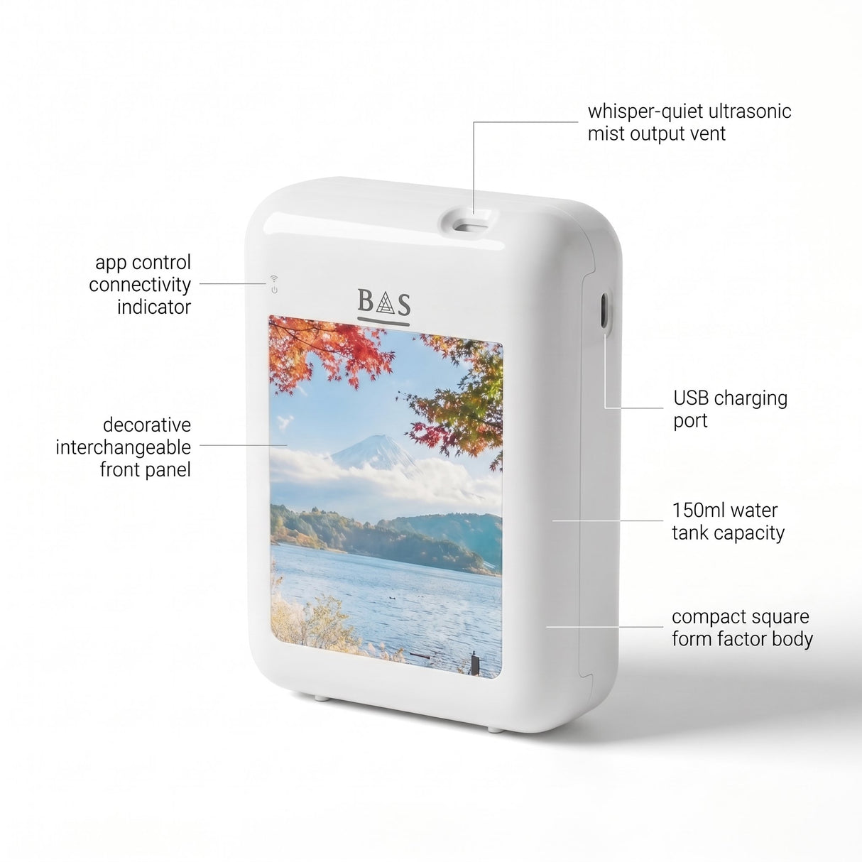 Smart Aroma Diffuser 150ml App Controlled | 50m² Coverage - BAS Kuwait Bab Al Saif