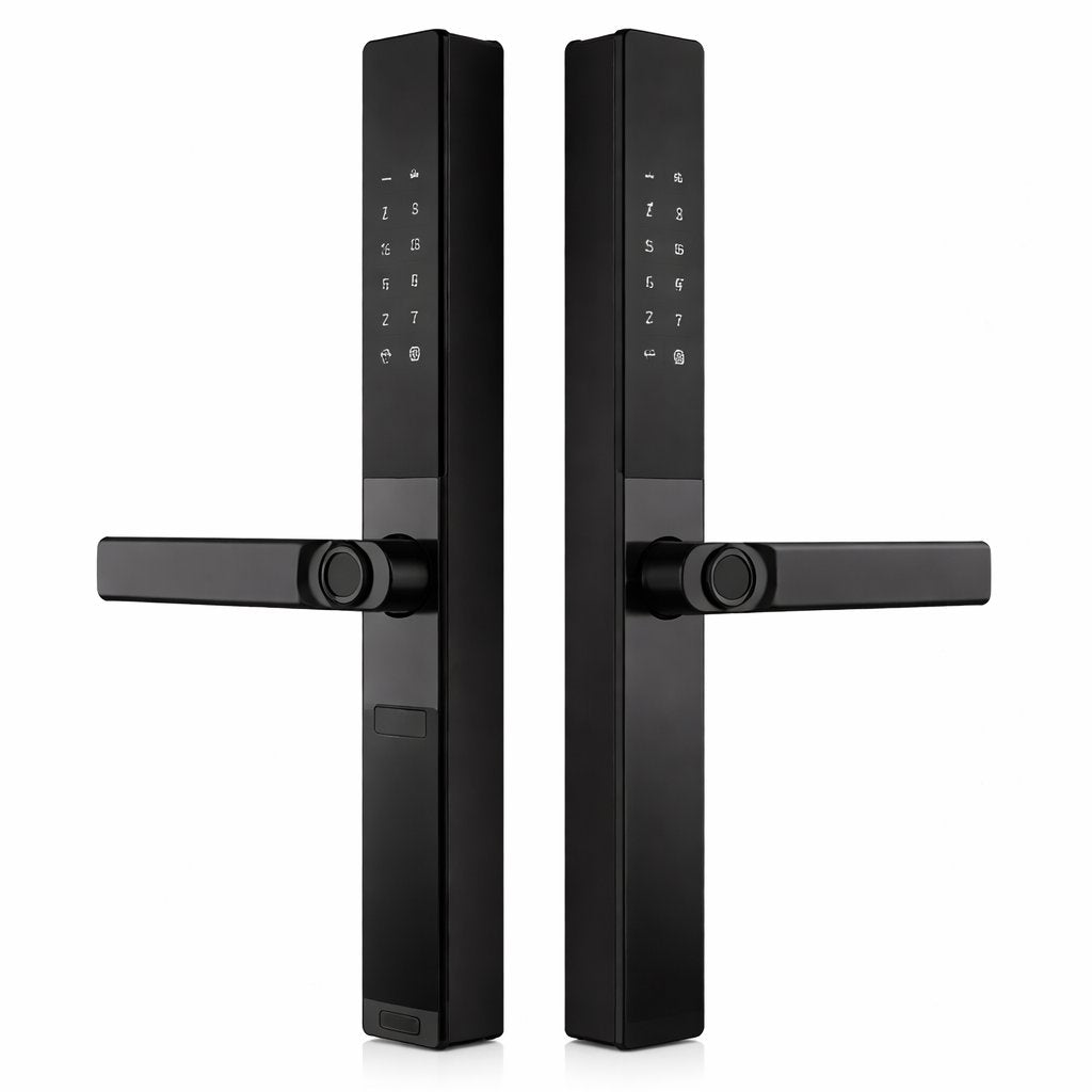 Smart Lock DQ02 - Two Way Security - Keyless Entry - Fingerprint, Pass code, key card, Mobile App (Wifi) - BAS Kuwait Bab Al Saif