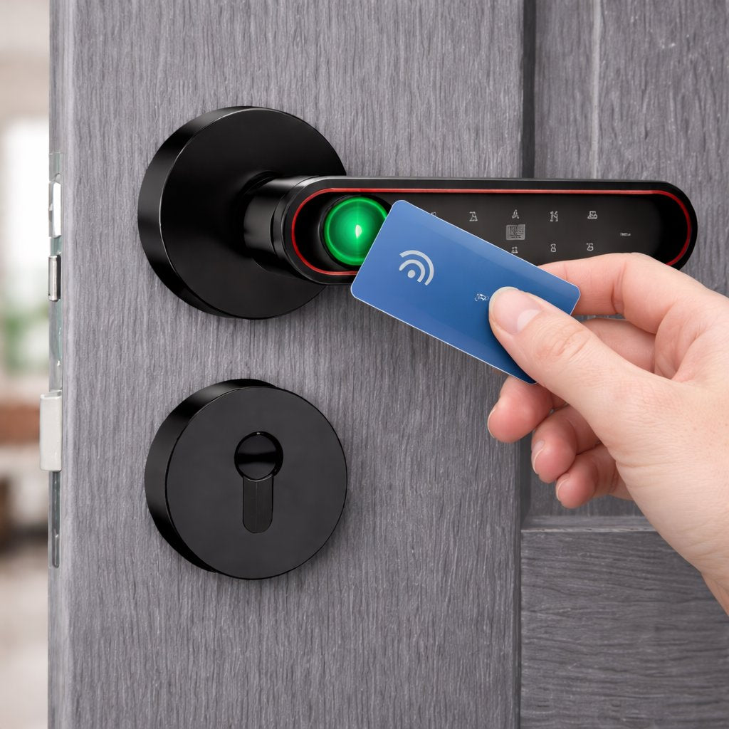 Smart Lock f22 - Keyless Entry - Fingerprint, Pass code, key card, Mobile App - BAS Kuwait Bab Al Saif