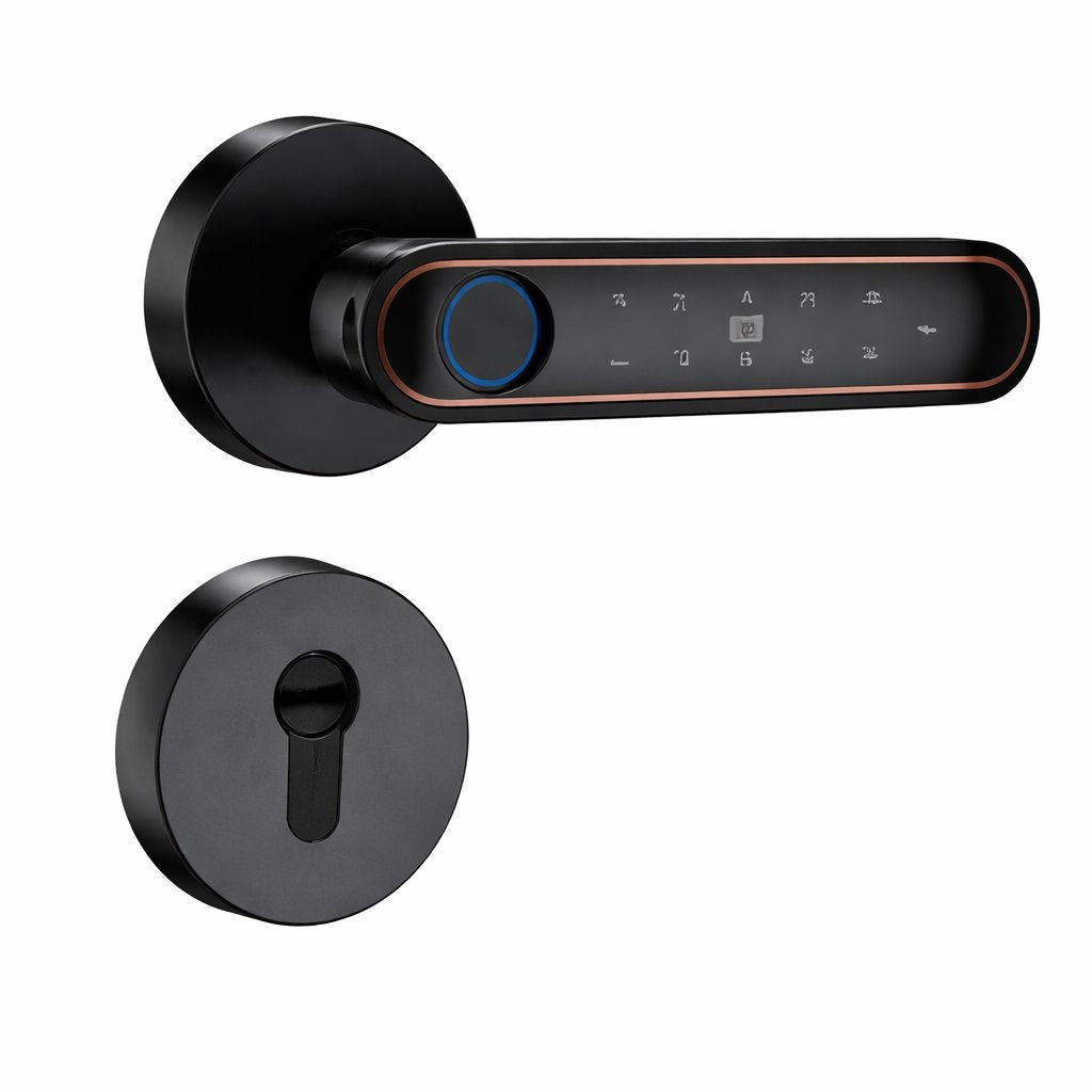 Smart Lock f22 - Keyless Entry - Fingerprint, Pass code, key card, Mobile App - BAS Kuwait Bab Al Saif
