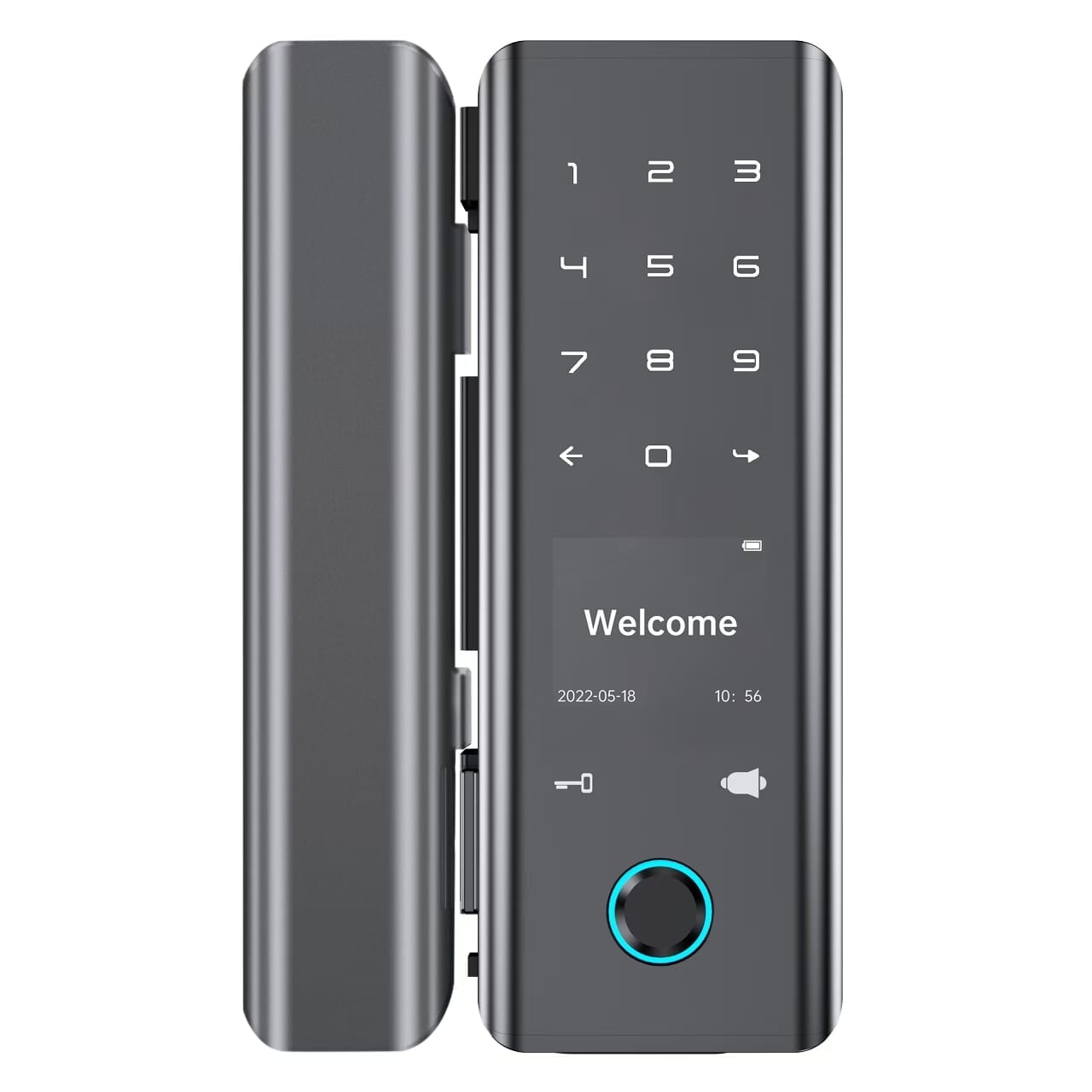 Smart Lock G22 For Glass Door - Keyless Entry - Fingerprint, Pass code, key card, Mobile App (Wifi) - BAS Kuwait Bab Al Saif