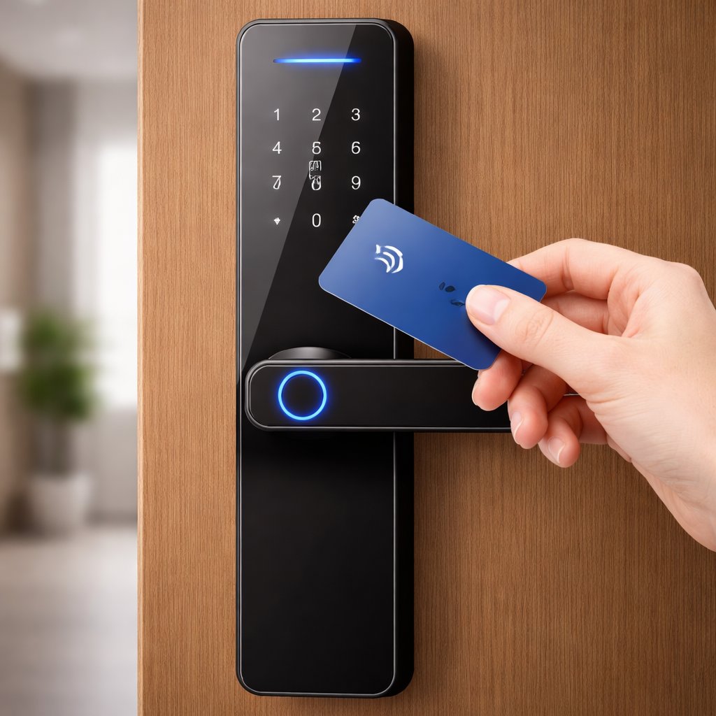 Smart Lock QL811 - Keyless Entry - Fingerprint, Pass code, key card, Mobile App - BAS Kuwait Bab Al Saif