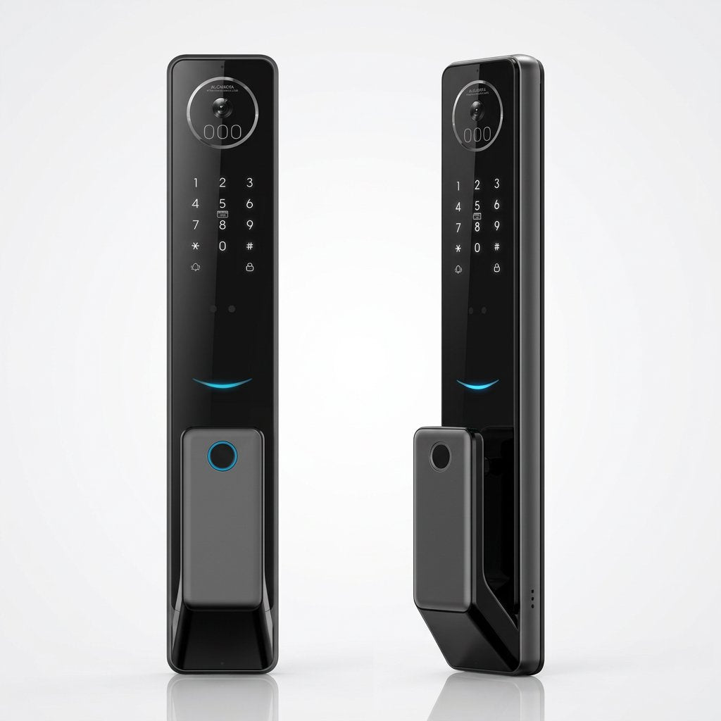 Smart Lock S61 - Keyless Entry - Face & Palm Recognition, Fingerprint, Pass code, key card, Mobile App (Wifi) - BAS Kuwait Bab Al Saif