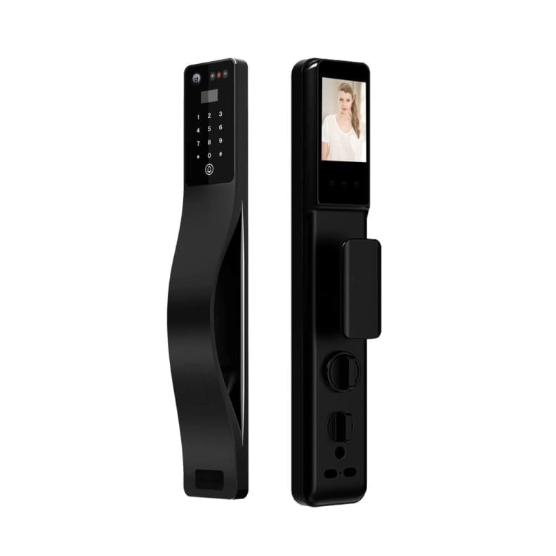 Smart Lock XPro - Keyless Entry - Face & Palm Recognition, Fingerprint, Pass code, key card, Mobile App (Wifi) - BAS Kuwait Bab Al Saif Standard Without Fitting