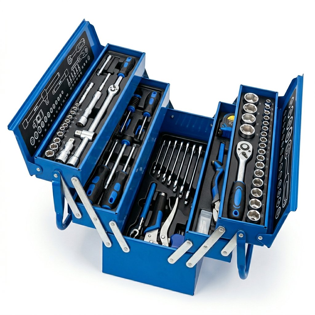 Socket set 85pc with tools box - BAS Kuwait Bab Al Saif