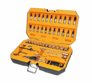 Socket Wrench Set Machine Repairing 46PCS 1/4" CRV Hand Tools set DINGQI BRAND - BAS Kuwait Bab Al Saif Standard Standard