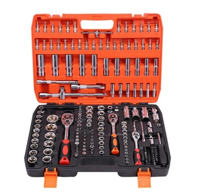 Sockets Ratchet Screwdriver Bits Set 172 PC I Toolbox for Car repair - BAS Kuwait Bab Al Saif Standard Standard