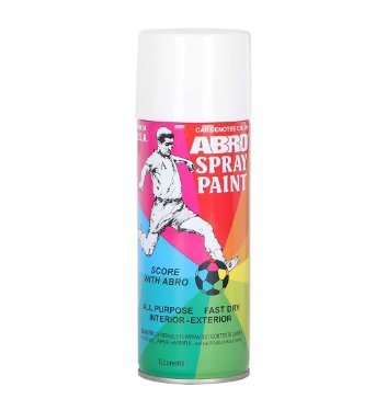 Spray Paint Abro Brand (All Colors) - BAS Kuwait Abro Gloss White Standard