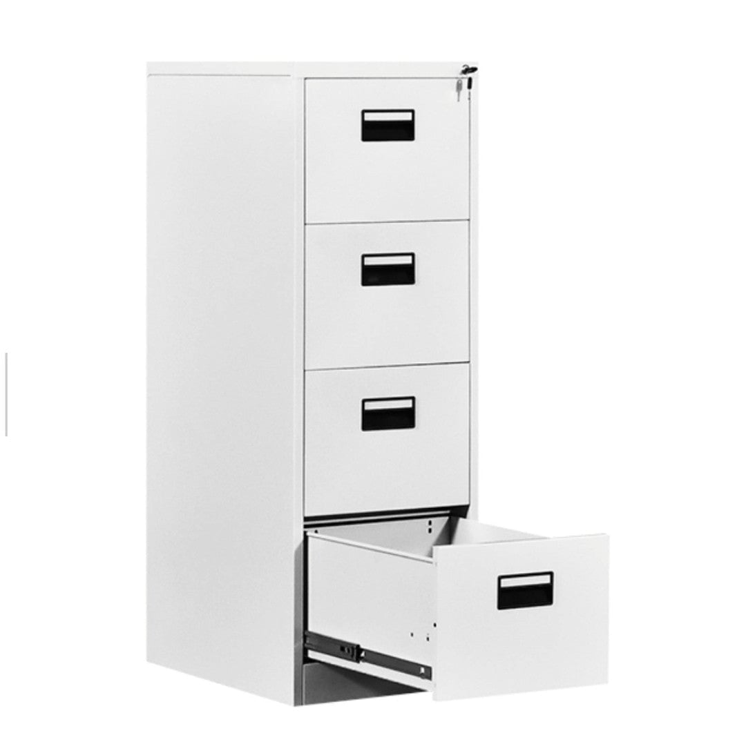 Steel File Cabinet with 4 Drawer / Shelf - BAS Kuwait Bab Al Saif White 1331 x 460 x 620 MM