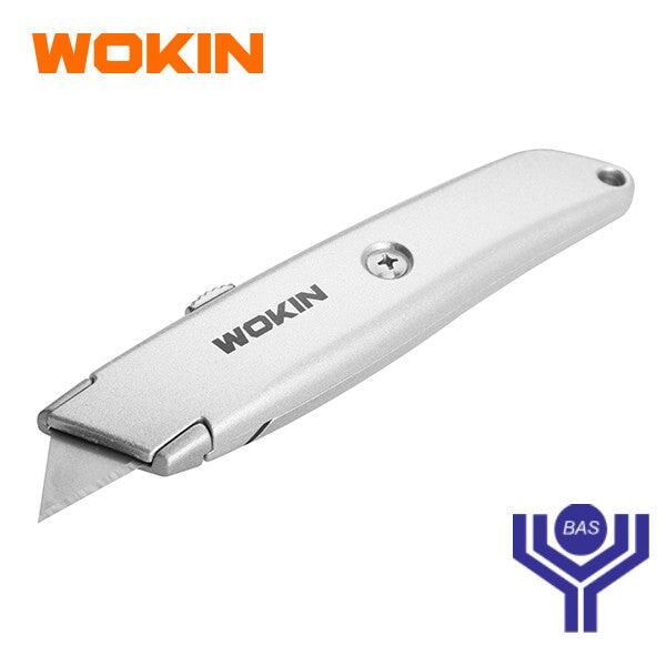 Utility Knife with Aluminium alloy body 61 x 19mm Wokin Brand - BAS Kuwait Bab Al Saif Standard 61 X 19Mm