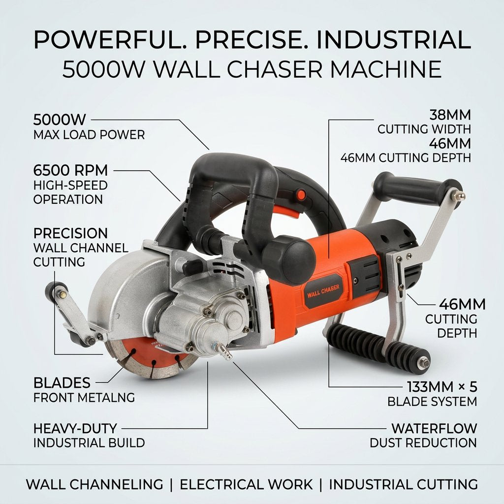 Wall chaser 5000W with waterflow for black wall - BAS Kuwait Bab Al Saif