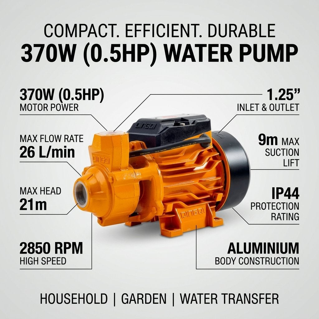 Water pump 370W (0.5HP) Dingqi BRAND - BAS Kuwait Bab Al Saif
