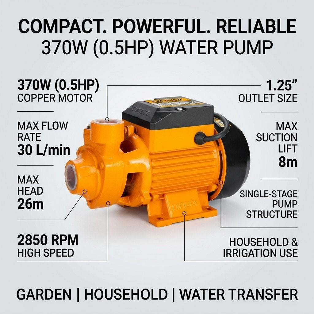 Water pump 370W (0.5HP) Dingqi BRAND - BAS Kuwait Bab Al Saif