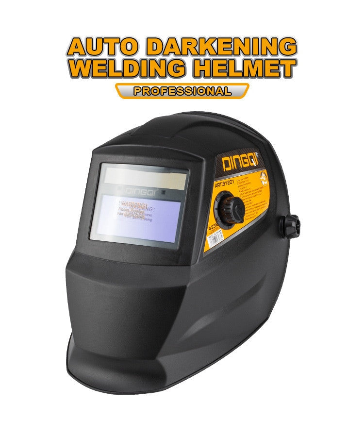 Welding Helmet PP Material Solar Battery Auto Darkening Safety 93x43 Visual DINGQI BRAND - BAS Kuwait Bab Al Saif Standard Standard