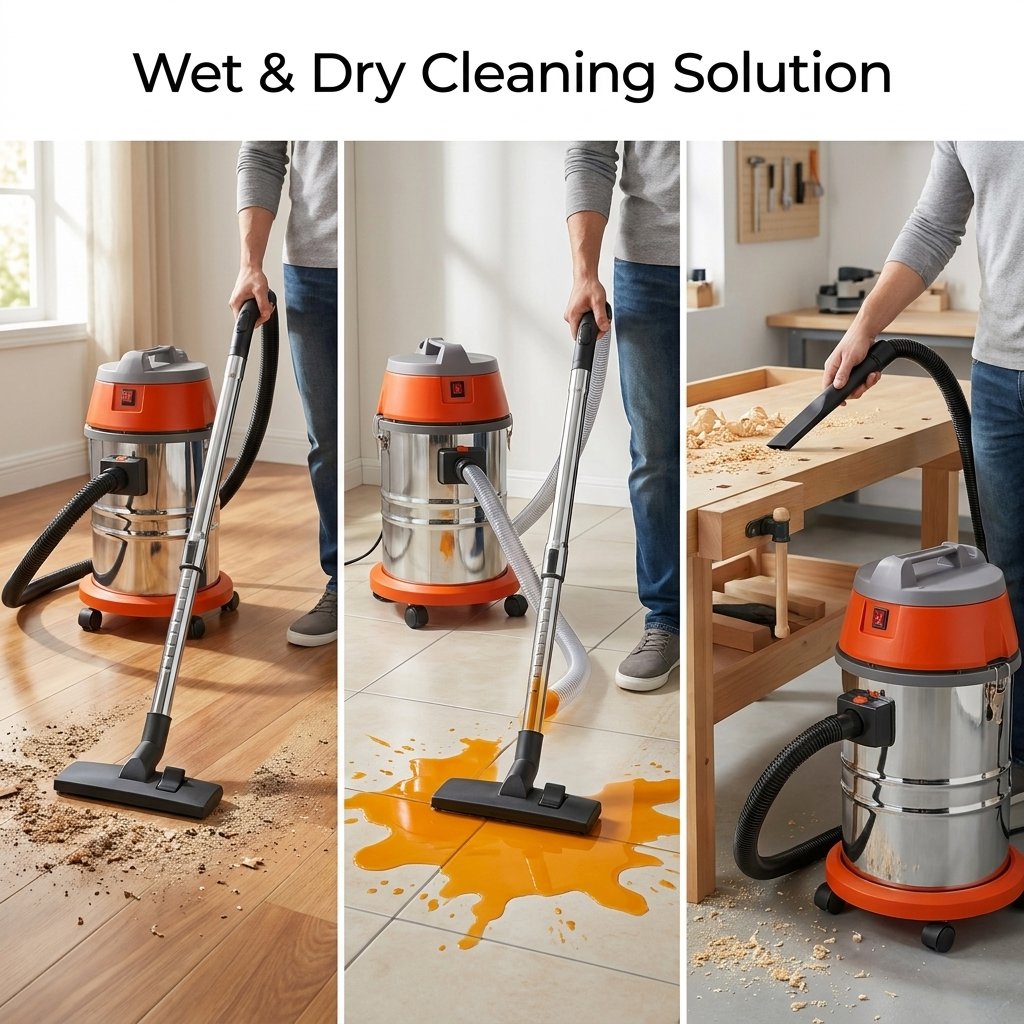 Wet and dry Vacuum Cleaner 30L 1500W I 1 motor Industrial - BAS Kuwait Bab Al Saif