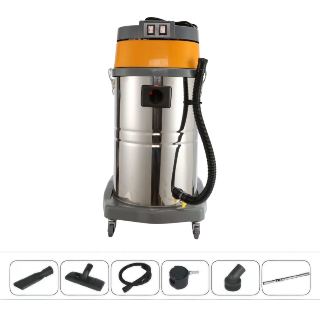 Wet and dry Vacuum Cleaner 60L 3000W I 2 motor Industrial I 2000mm suction - BAS Kuwait Bab Al Saif orange Standard