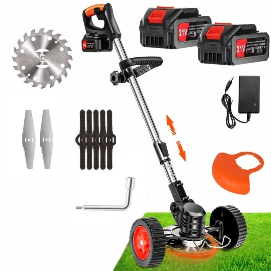 Cordless Grass Trimmer with 2 batteries / Wireless Lawn mower - BAS Kuwait