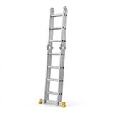 12-Step Multi-Purpose Aluminum Ladder DINGQI Brand 3.7m – Heavy Duty Ladder for Home & Office Use - BAS Kuwait Bab Al Saif 