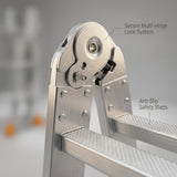 12-Step Multi-Purpose Aluminum Ladder DINGQI Brand 3.7m – Heavy Duty Ladder for Home & Office Use - BAS Kuwait Bab Al Saif 