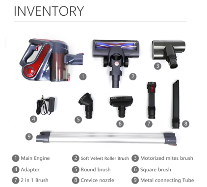 Cordless Vacuum Portable 130W High-Efficiency Handheld Stick 0.6L – Wireless Battery Vacuum Cleaner for Home | BAS Kuwait