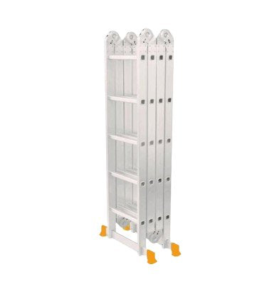 20 - Step Multi-Purpose Aluminum Ladder DINGQI Brand – Heavy Duty Ladder for Home & Office Use - BAS Kuwait Bab Al Saif Standard 5 Steps 